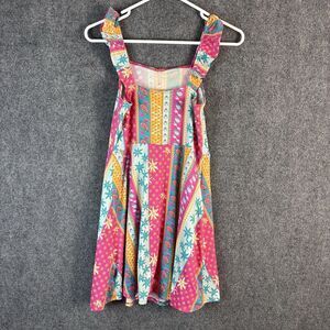 Colorful Planet Girls XL 14/16 Skort Dress Paisley Floral Patchwork Boho Ruffle